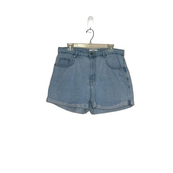Cotton:On High Rise Flashback blue denim cuffed hem jean shorts size 12 - Picture 8 of 10